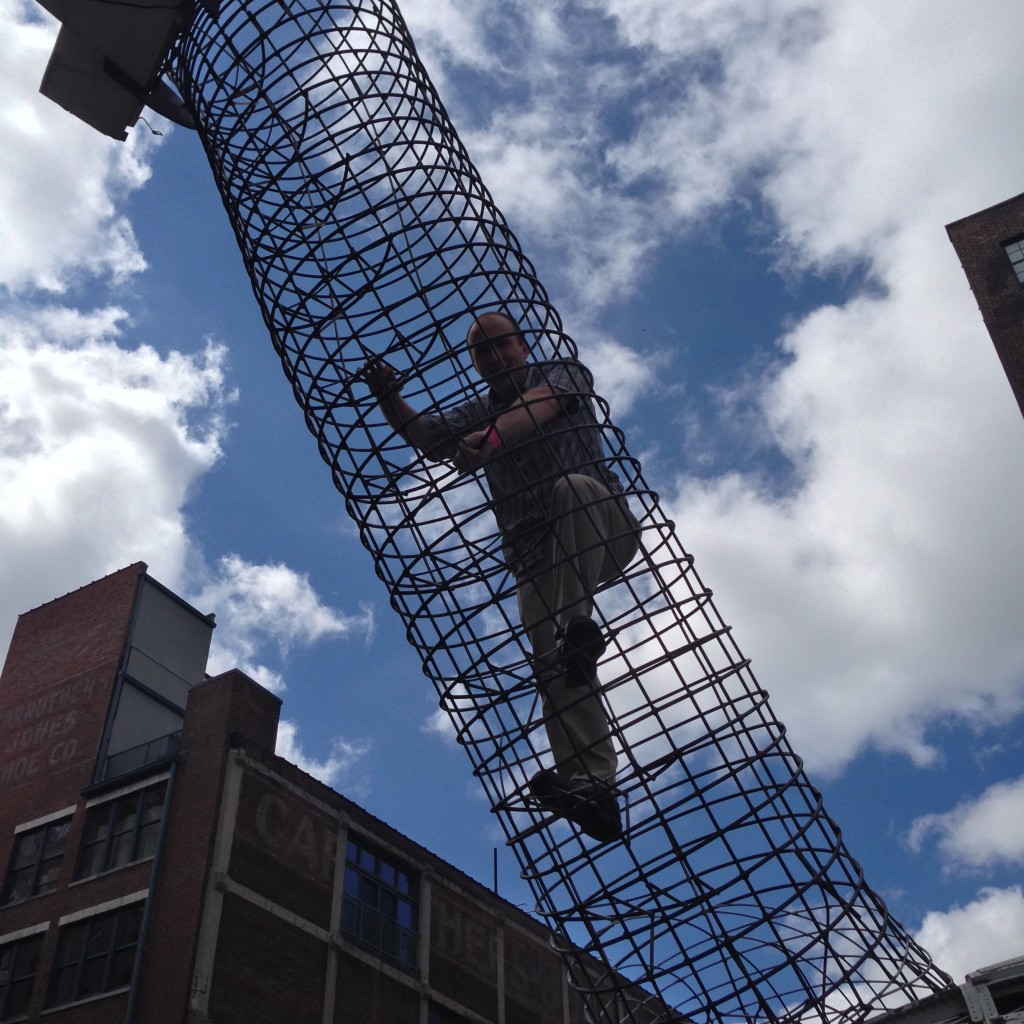 Jeffrey climbing at the St. Louis City Museum