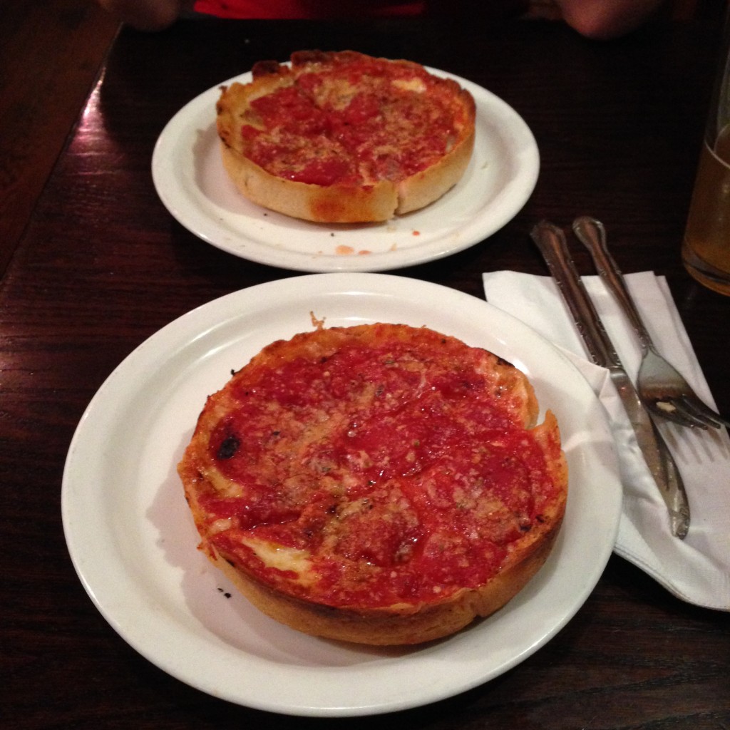 Deep dish pizza